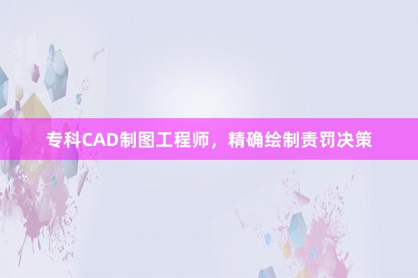 专科CAD制图工程师，精确绘制责罚决策